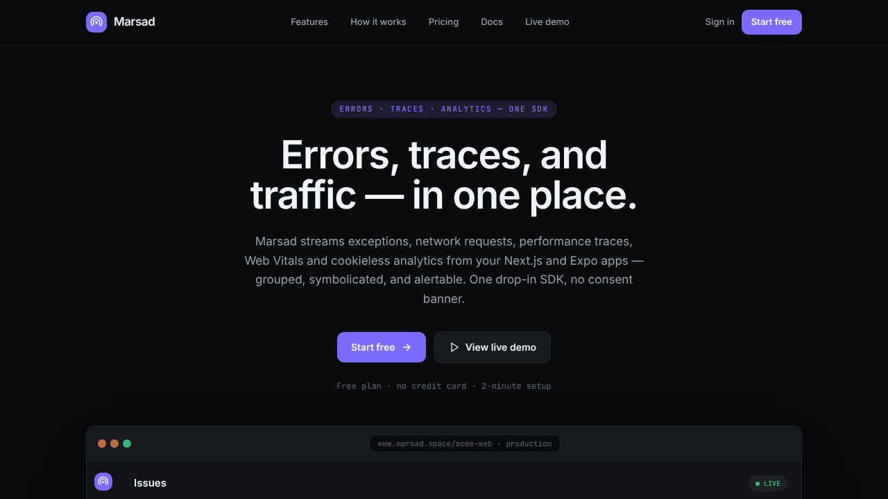 Marsad website screenshot
