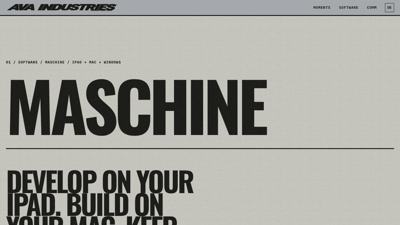 MASCHINE website screenshot