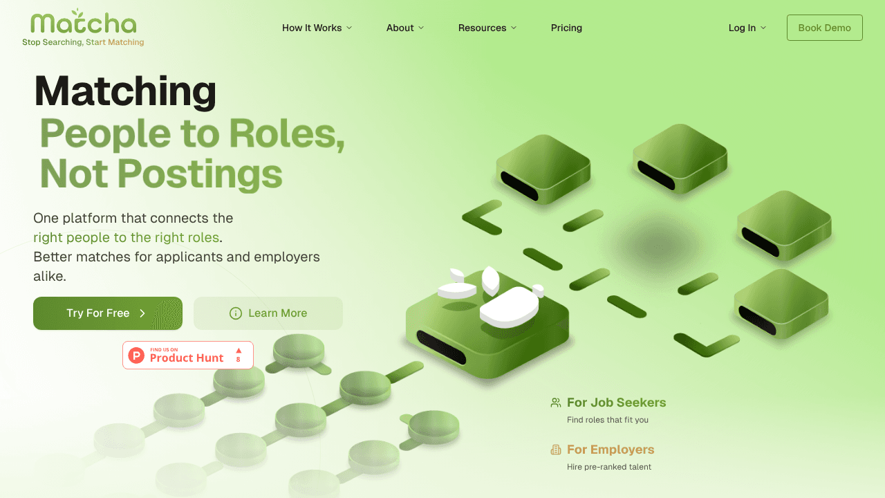 Matcha website screenshot