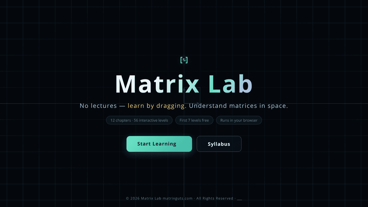 Matrix Lab website screenshot