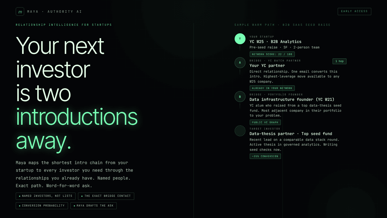 Maya by Authority AI website screenshot