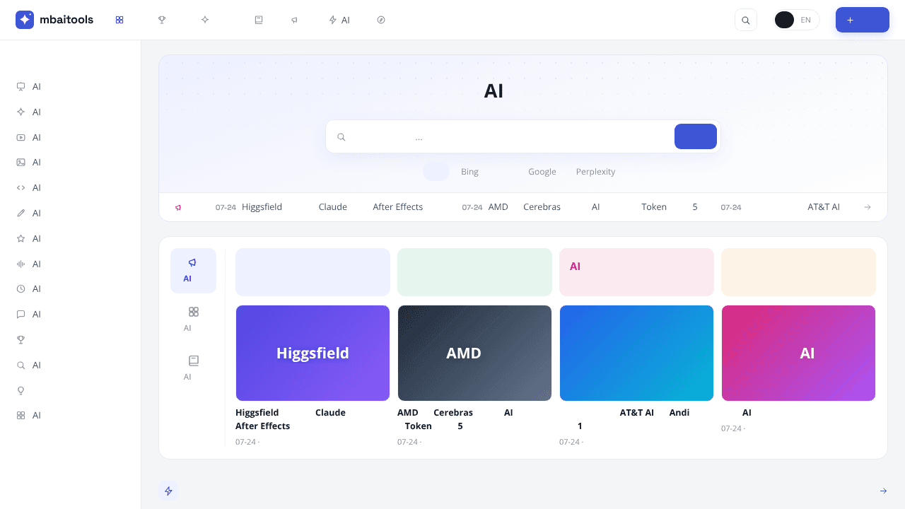 MB AI Tool website screenshot
