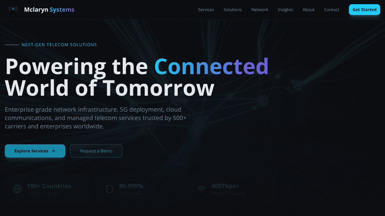 Mclaryn Systems website screenshot