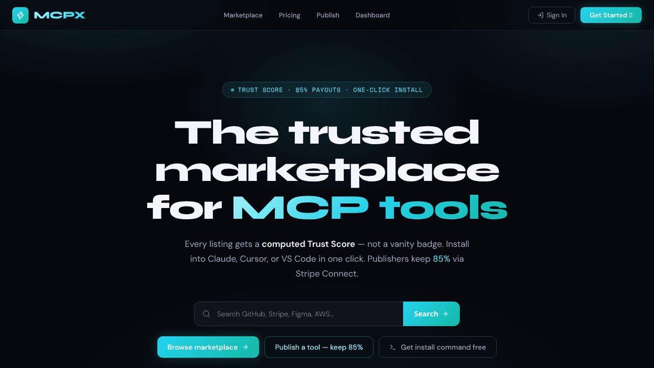 MCPX website screenshot