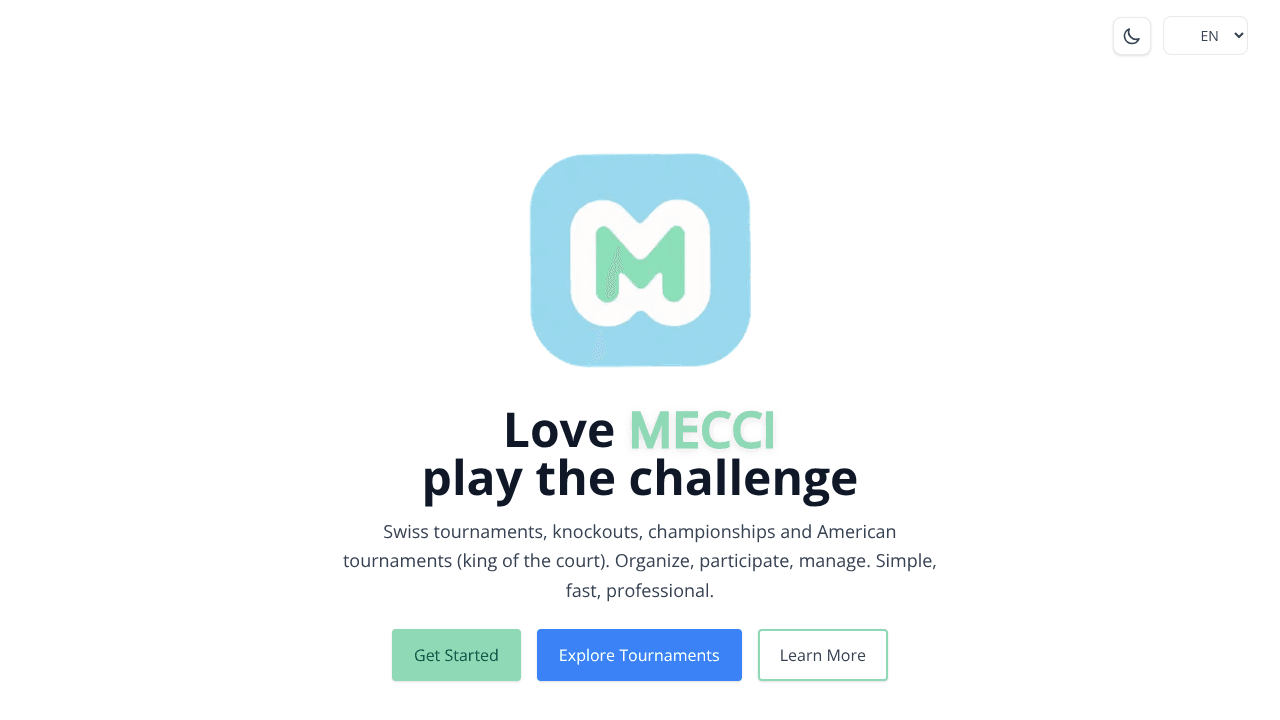 MECCI website screenshot