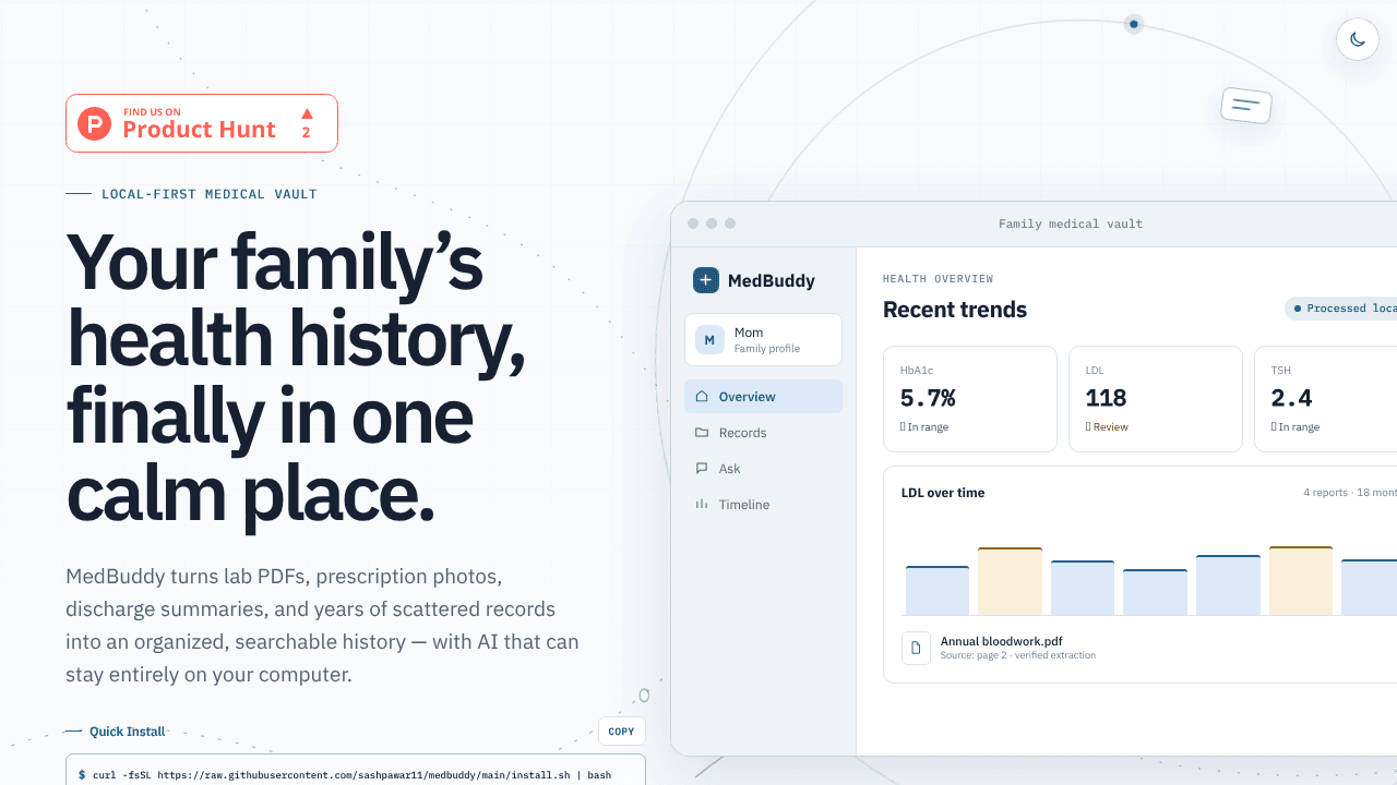 MedBuddy website screenshot