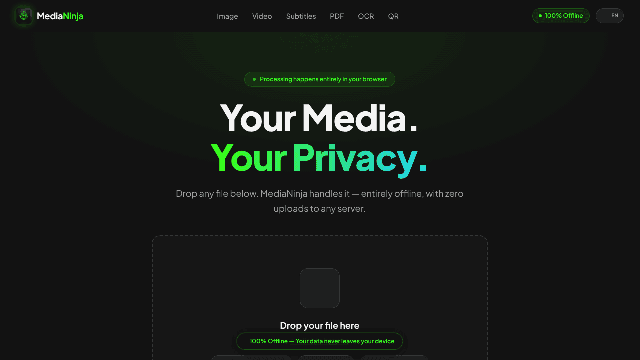 MediaNinja website screenshot