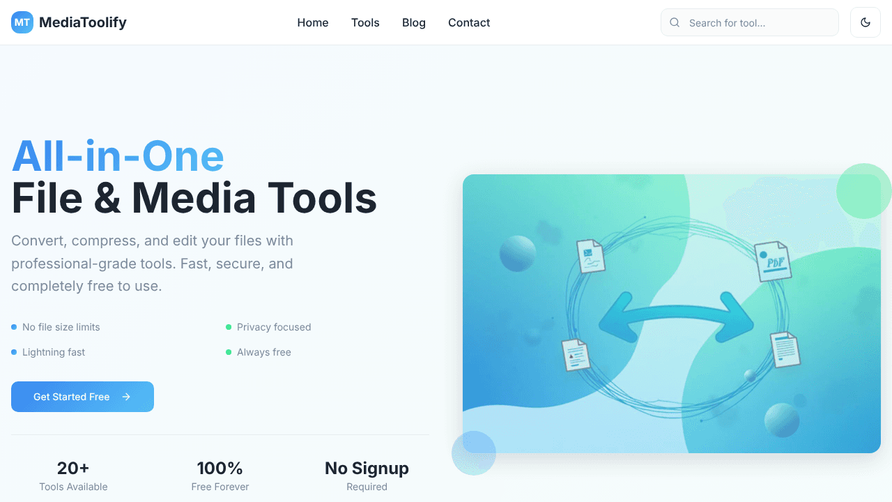 MediaToolify website screenshot
