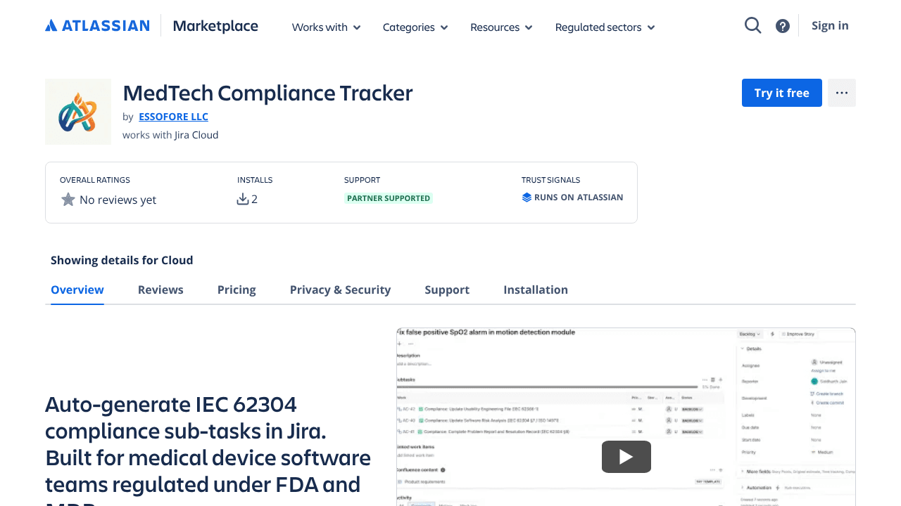 MedTech Compliance Tracker website screenshot
