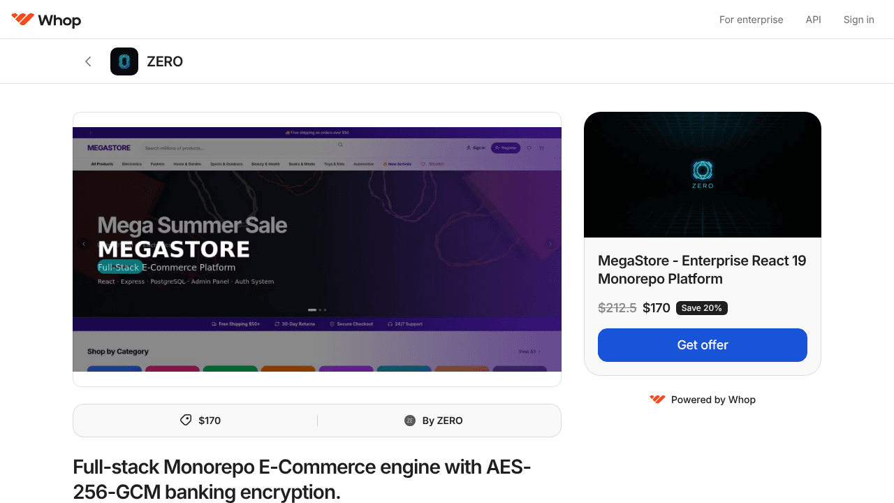MegaStore E-Commerce website screenshot