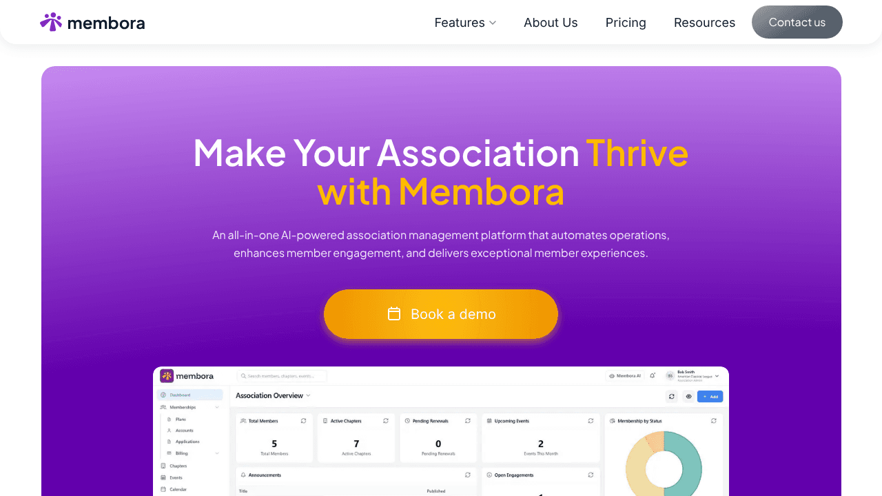 Membora website screenshot