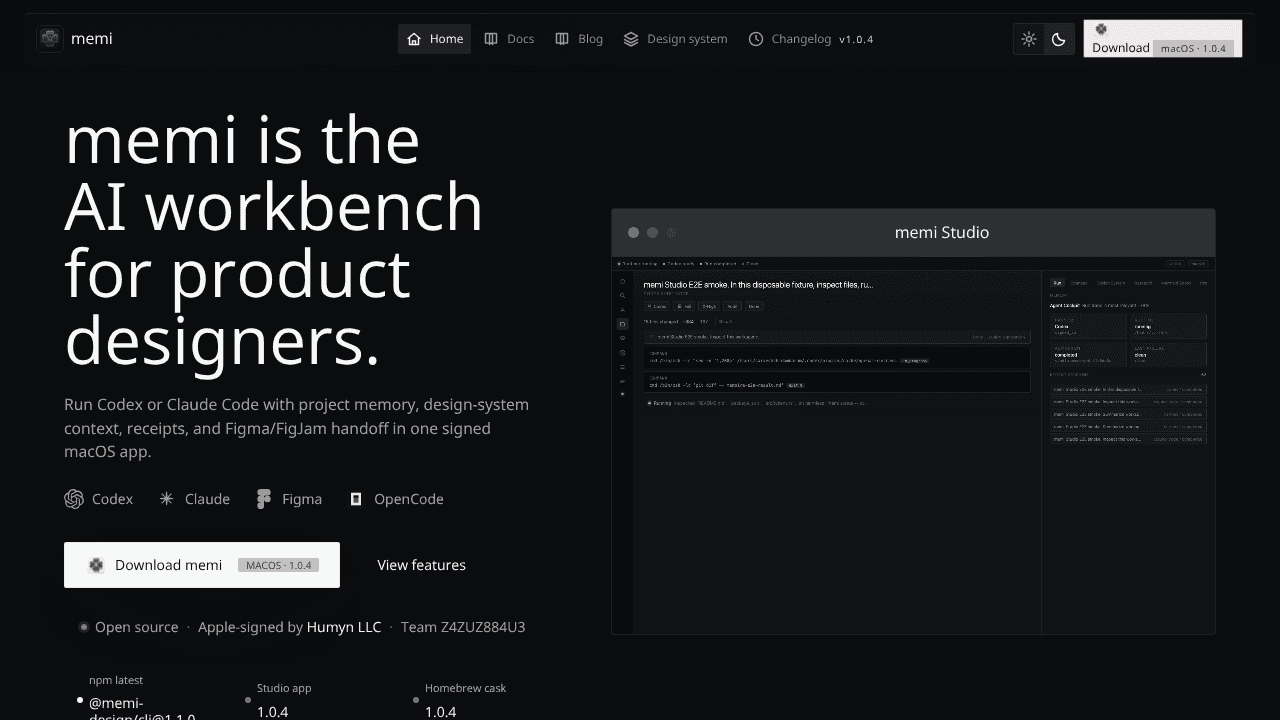 memi website screenshot