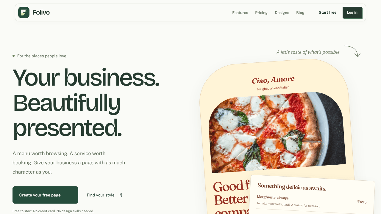 MenuMint website screenshot