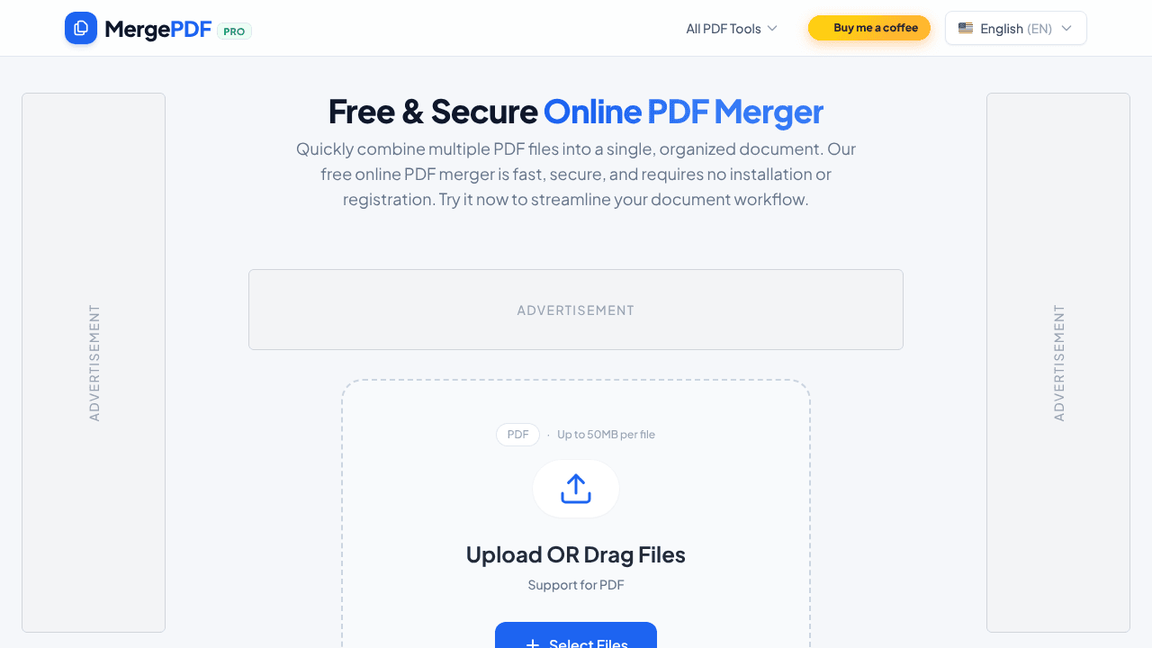 @mergepdf.pro website screenshot