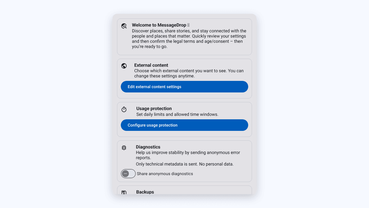 MessageDrop website screenshot