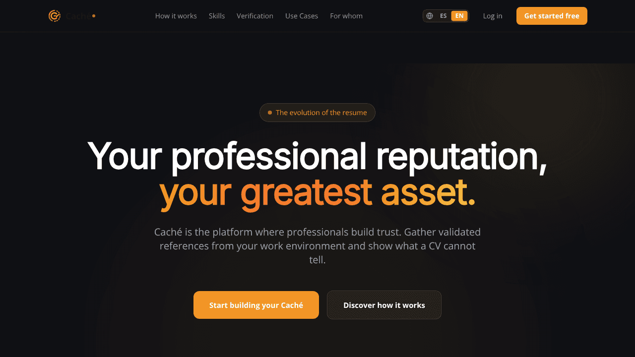 Mi Caché website screenshot