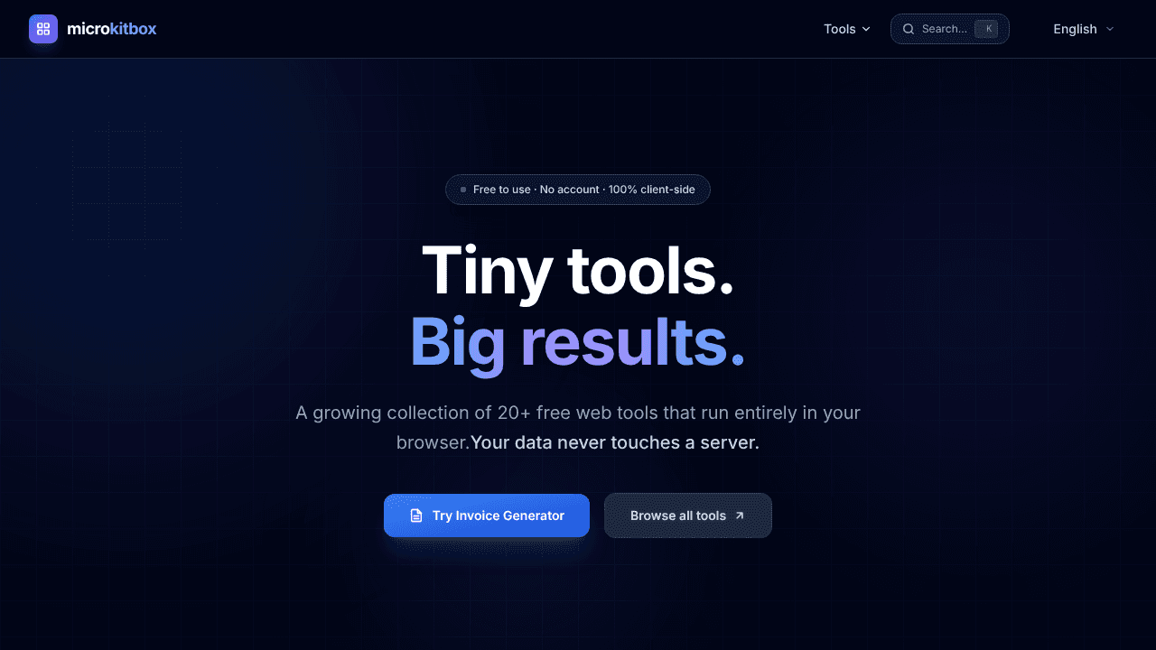 microkitbox website screenshot