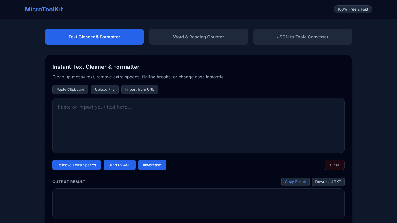 MicroToolKit website screenshot