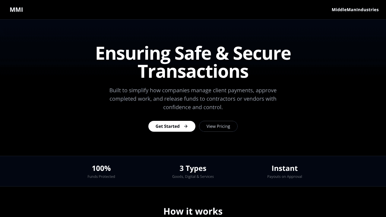 MiddleManIndustries website screenshot