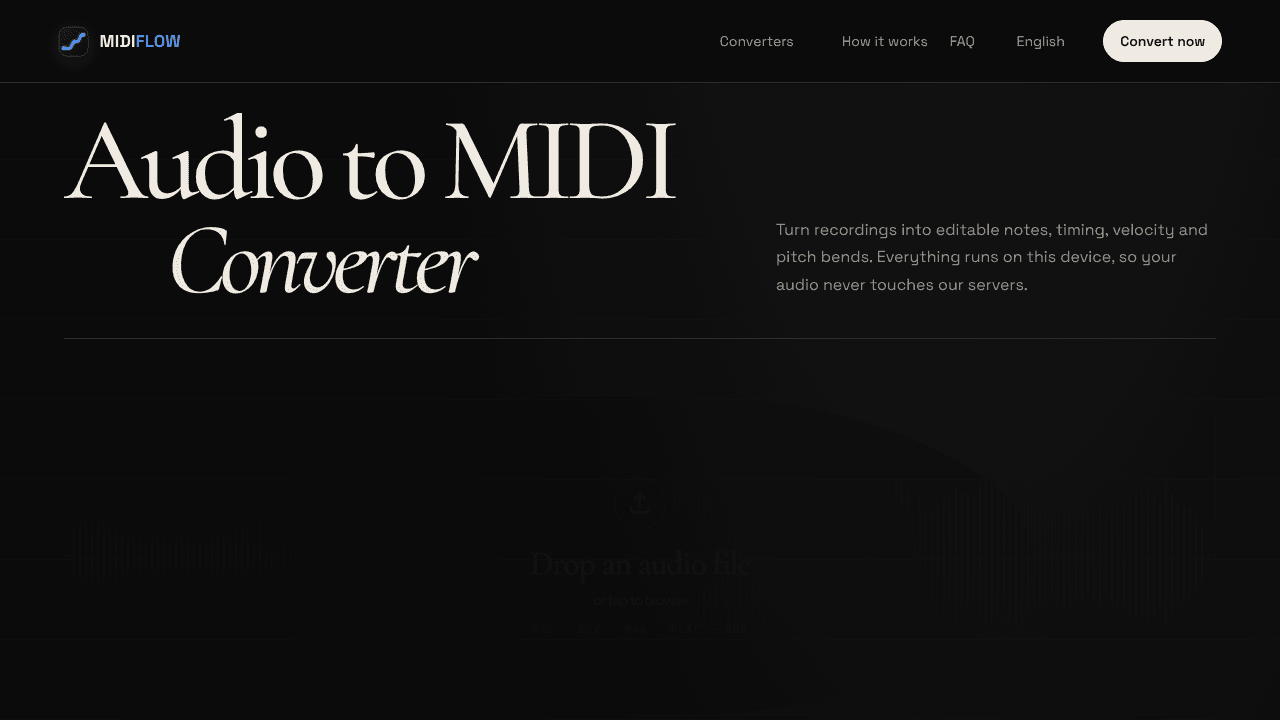 MIDIFLOW website screenshot