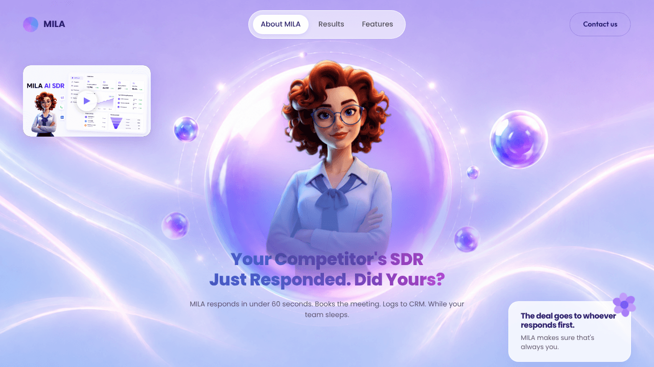 MILA  website screenshot