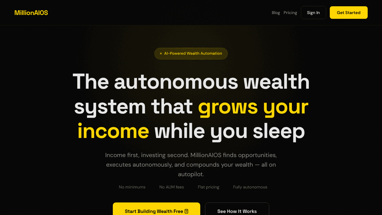 MillionAIOS website screenshot