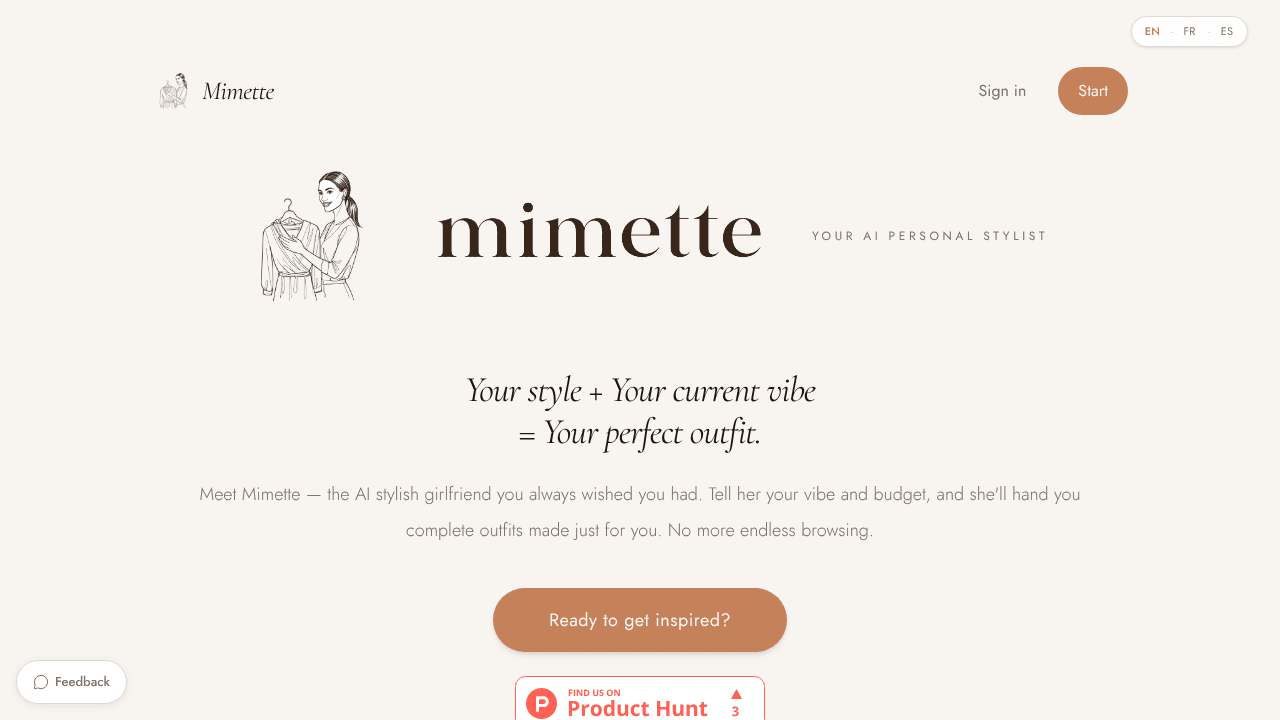 Mimette website screenshot
