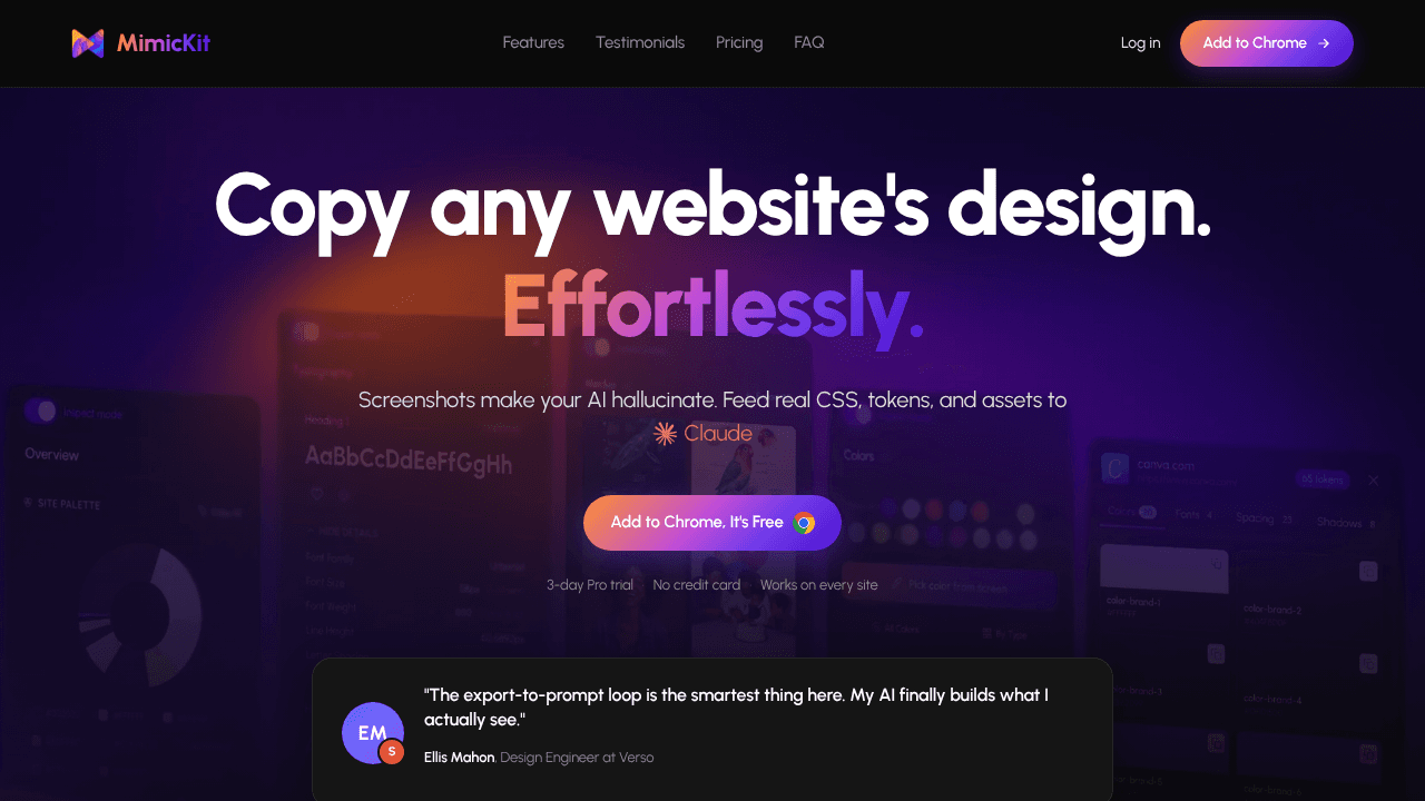 MimicKit website screenshot