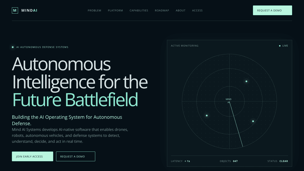 MindAI website screenshot