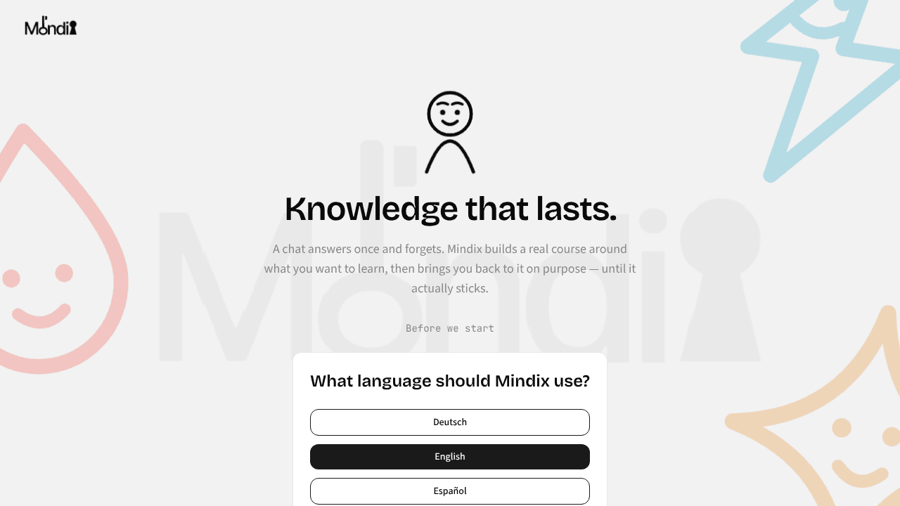Mindix website screenshot