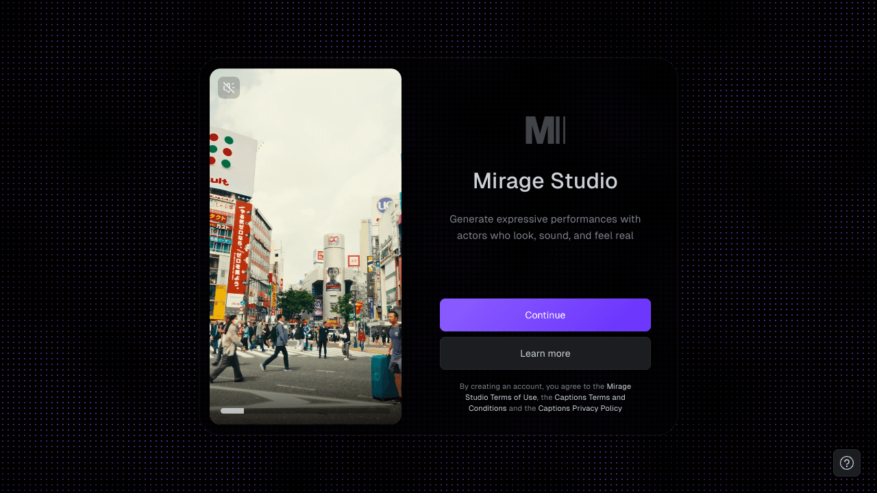 Mirage Studio by Captions.ai