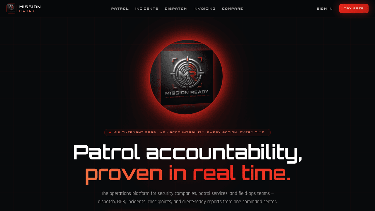 MissionReady website screenshot