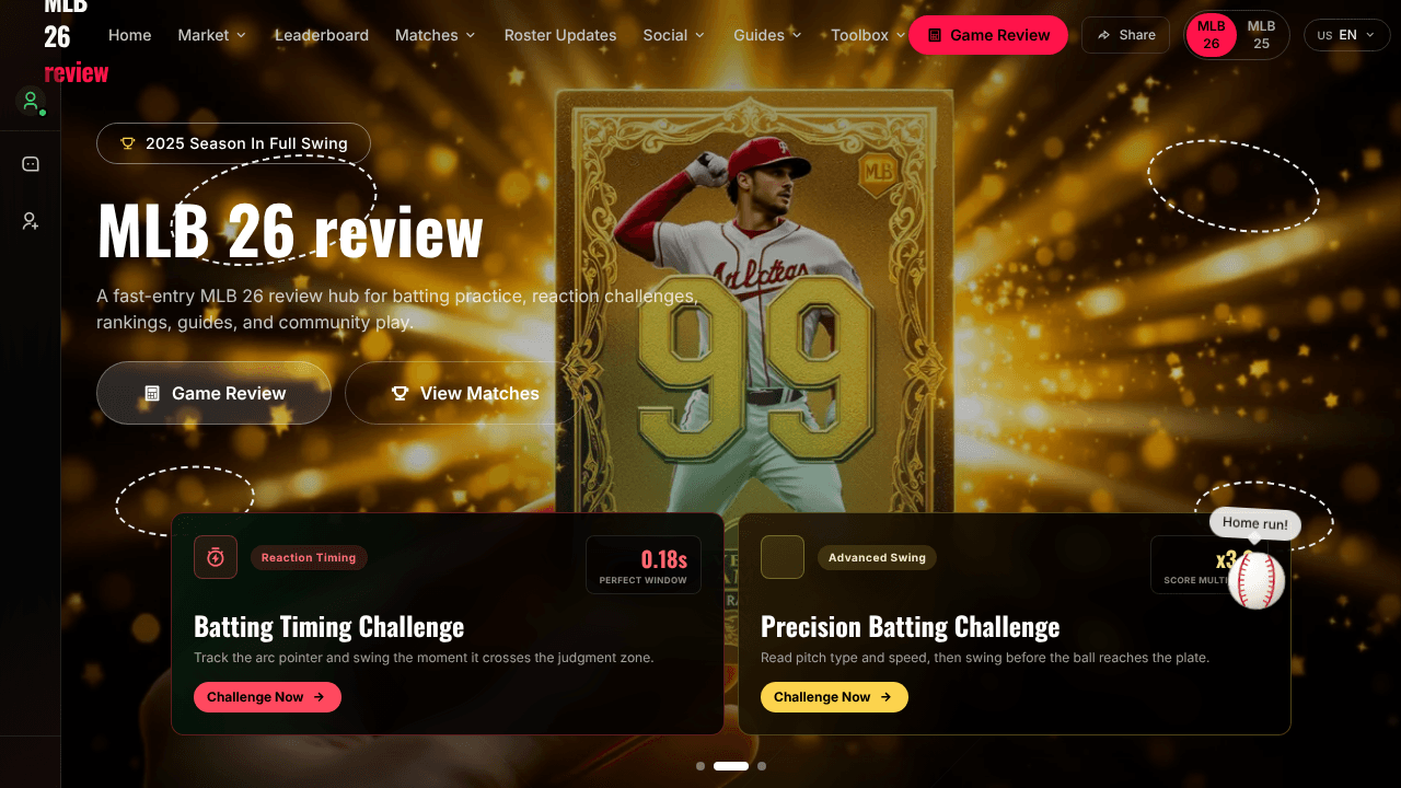 MLB Series Review website screenshot
