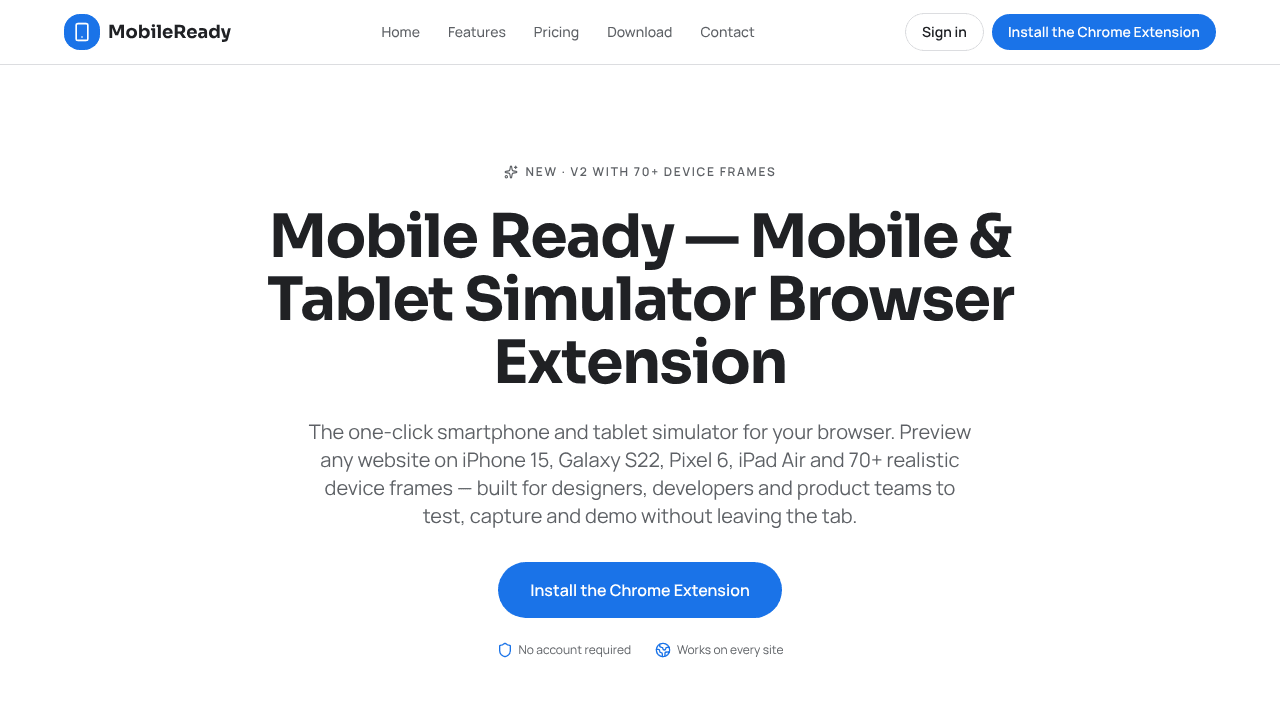 MobileReady website screenshot