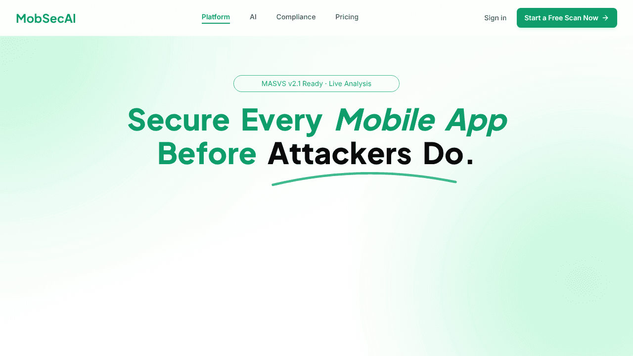 MobSecAI website screenshot