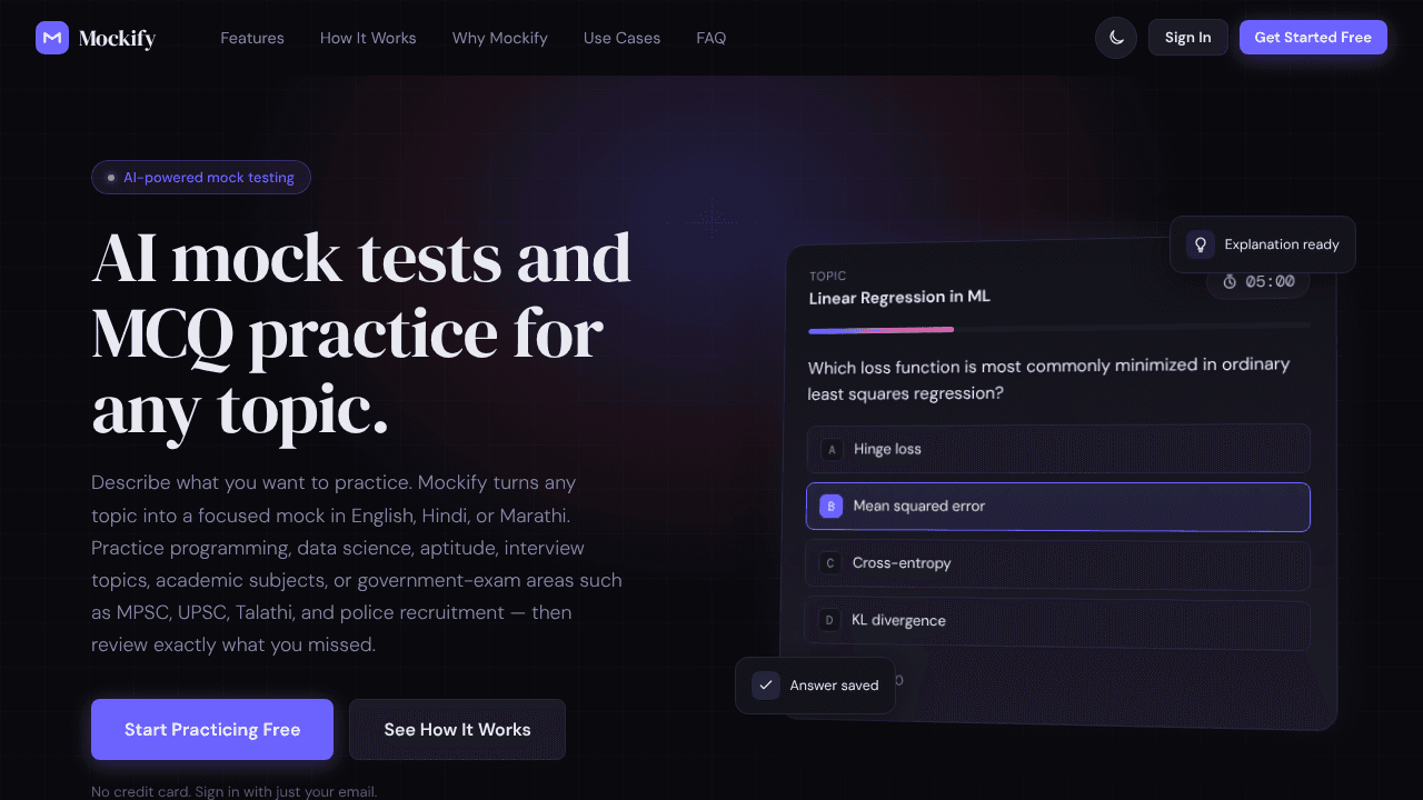 Mockify website screenshot