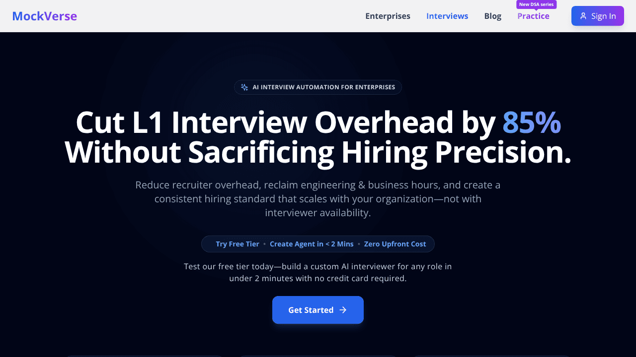 MockVerse website screenshot