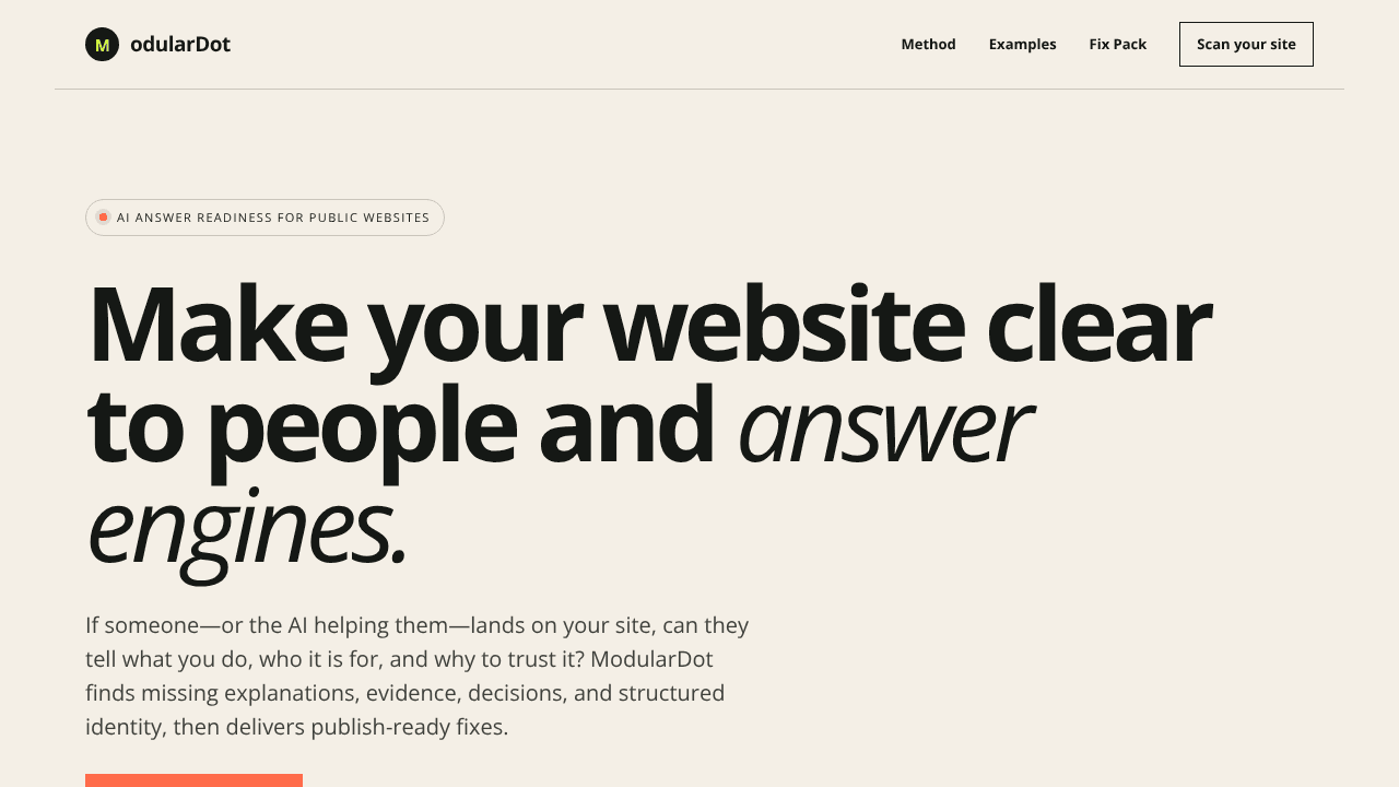 ModularDot website screenshot
