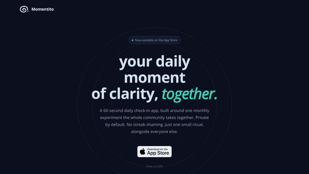 Momentito website screenshot