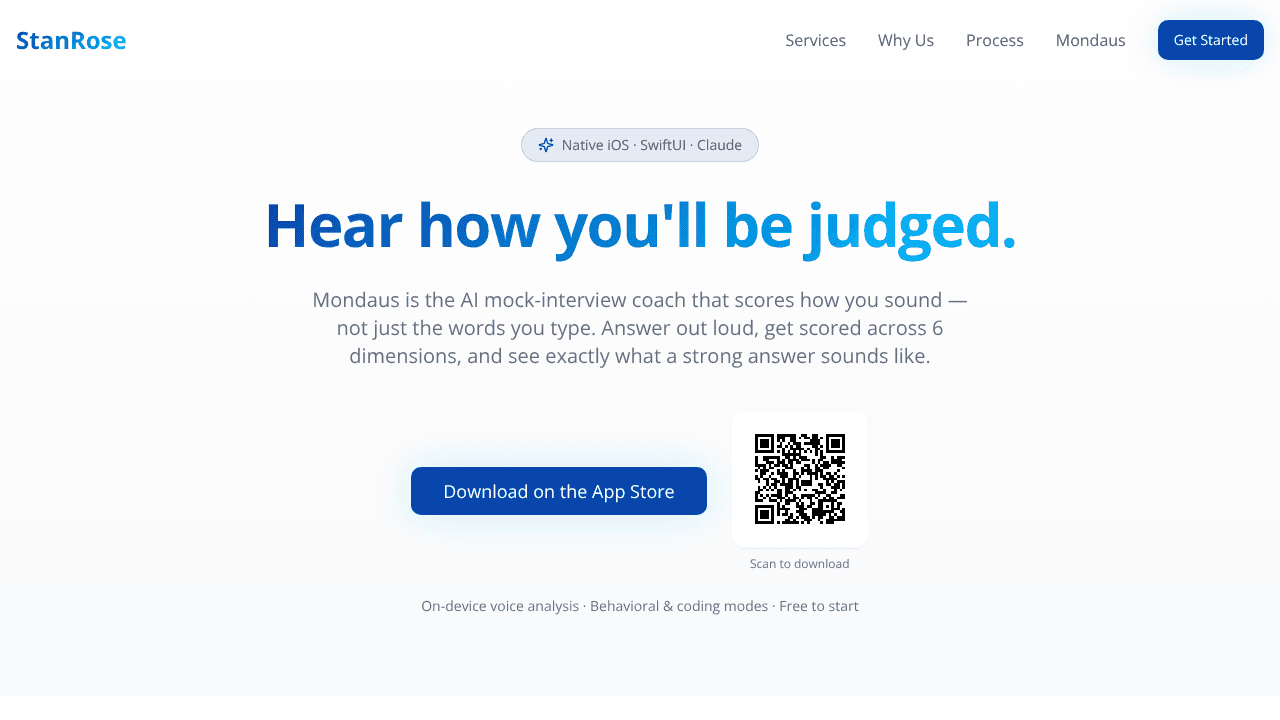 Mondaus website screenshot