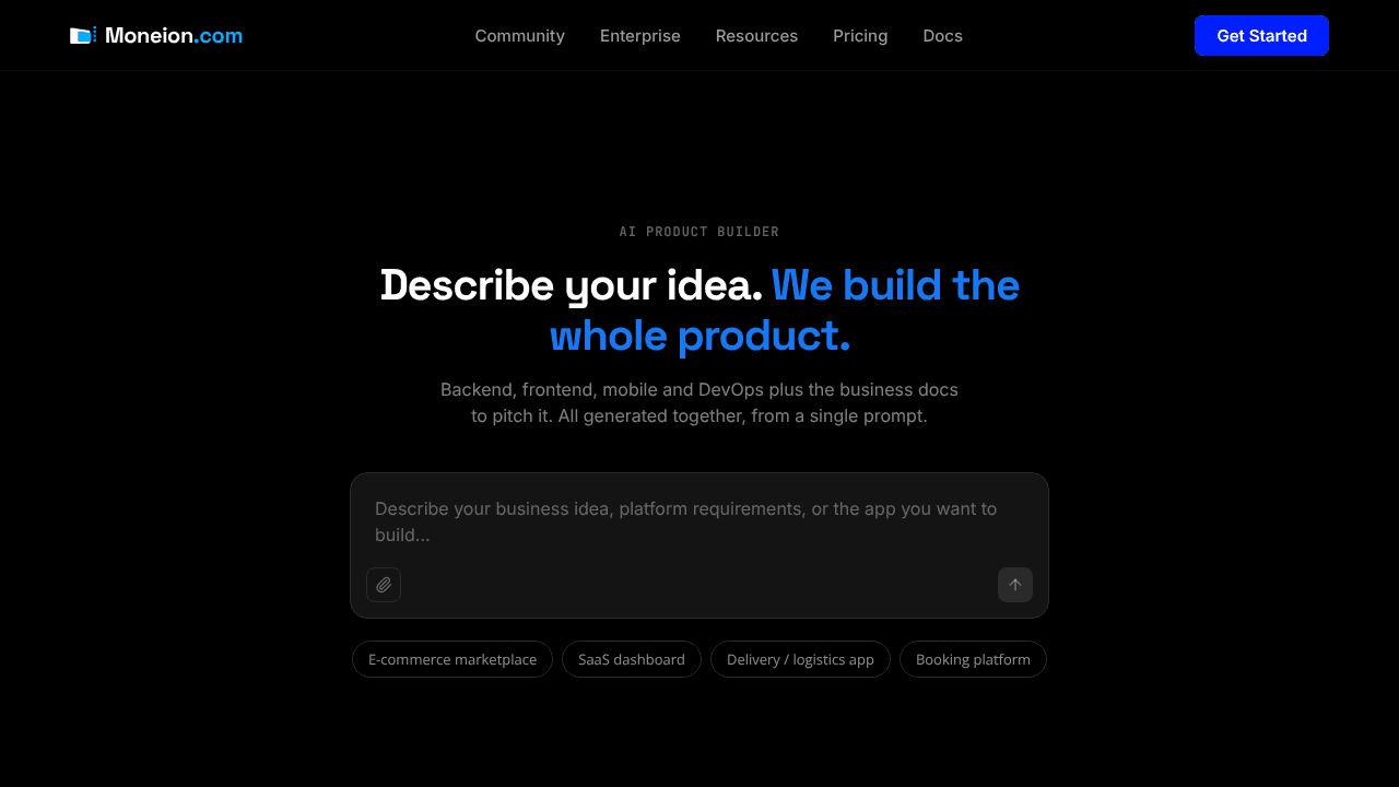 Moneion.com website screenshot