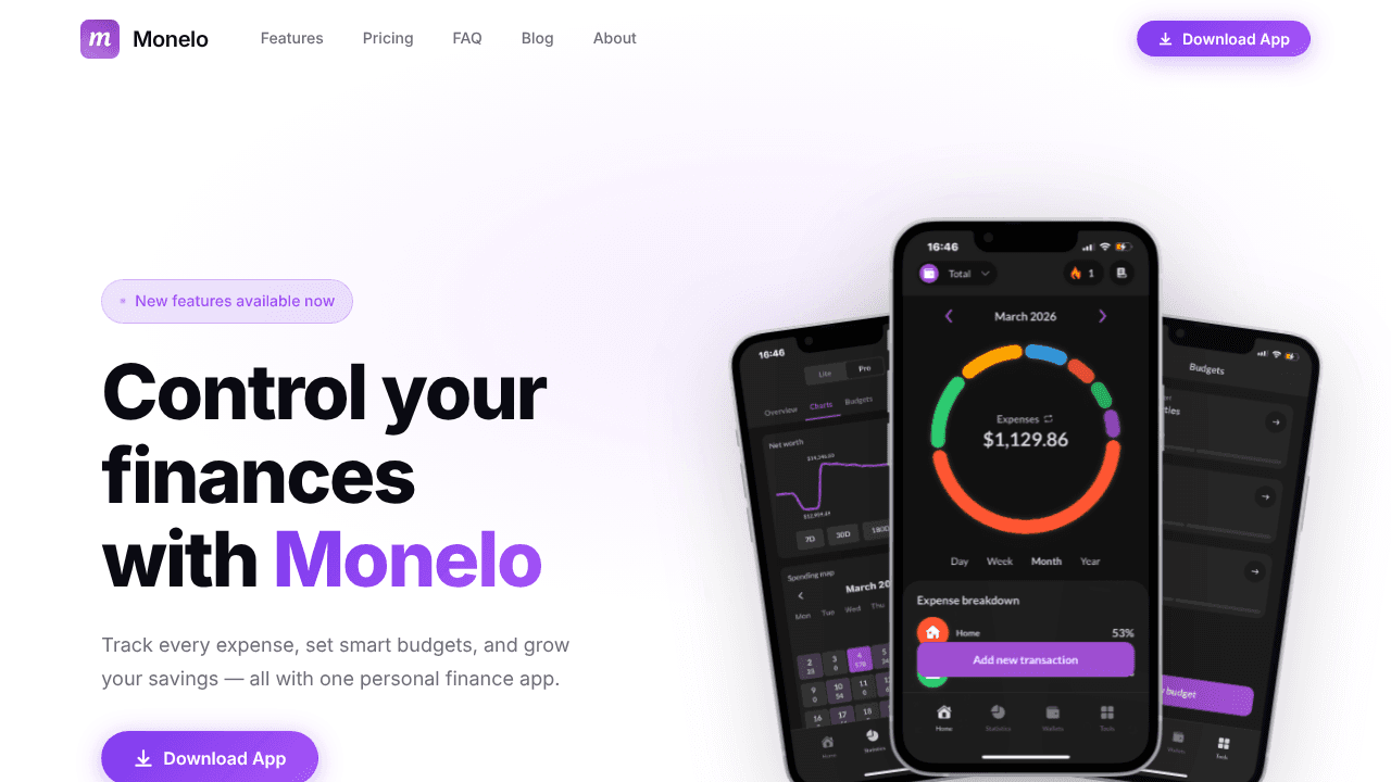 Monelo website screenshot