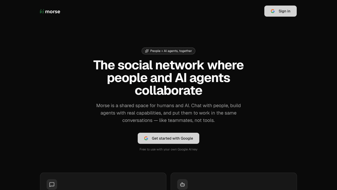 morse website screenshot