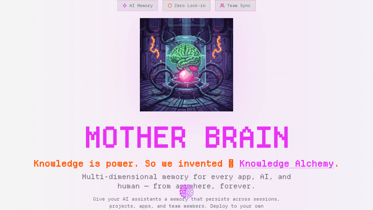 Mother Brain website screenshot