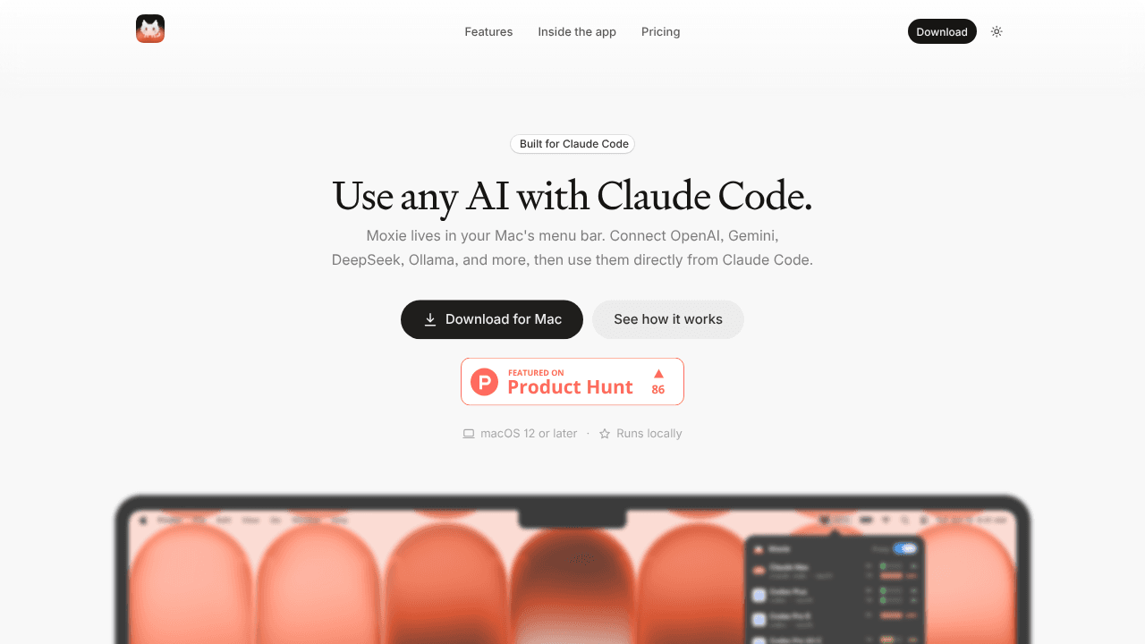 Moxie website screenshot