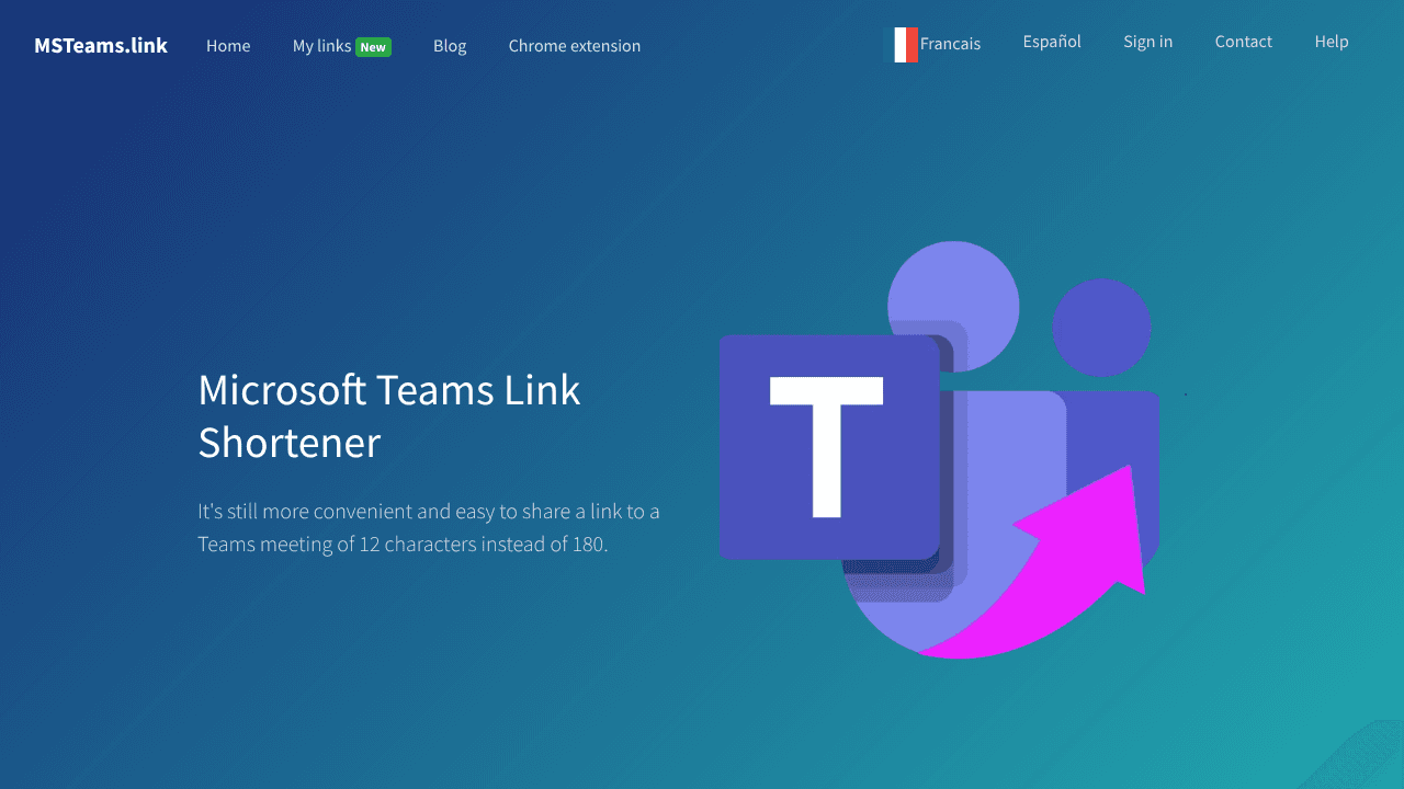 MSTeams.link website screenshot