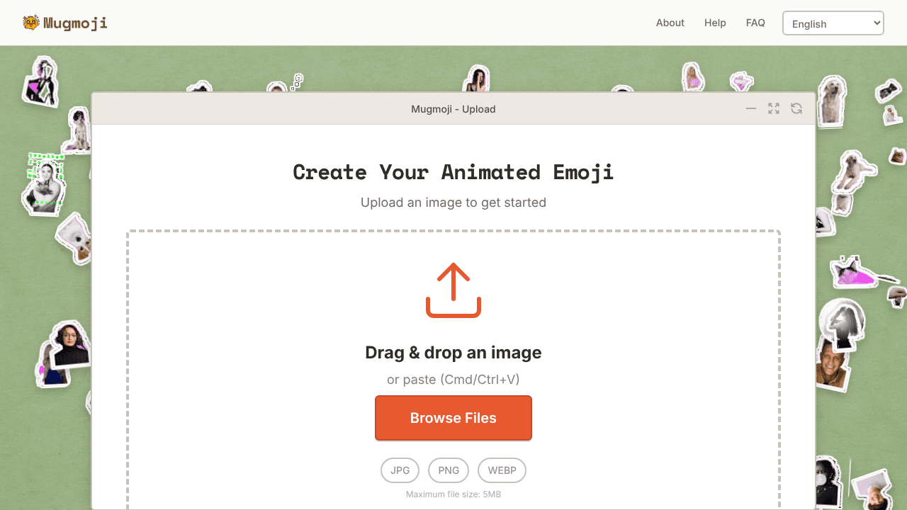 Mugmoji website screenshot