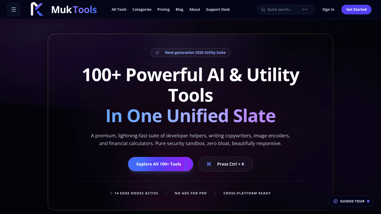 MUK Tools website screenshot