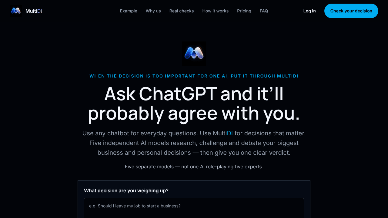 MultiDI website screenshot
