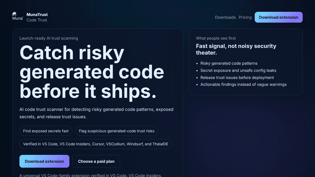 MunaTrust website screenshot